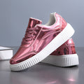 Damen Glänzende Sneakers mit dämpfender Sohle und atmungsaktivem Innenfutter