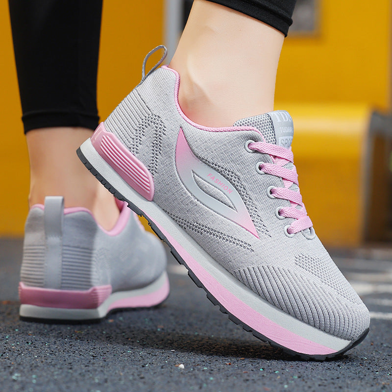 Damen Sportliche Sneakers mit atmungsaktivem Strick-Obermaterial