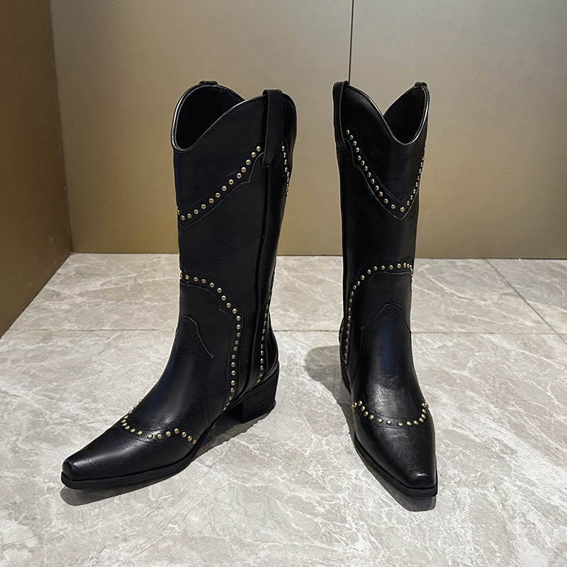 Damen Stiefeletten mit Nietenverzierung R&B