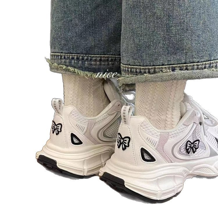 Damen sportliche Sneakers mit modischen Schleifen-Details R&B