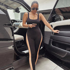 Damen Sportlicher Langarm-Overall mit seitlichen Cut-Outs und konturierendem Design R&B