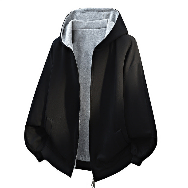 Damen Oversized Kapuzenjacke mit doppeltem Fleecefutter und seitlichen Taschen R&B