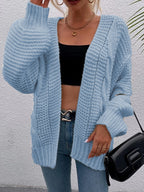 Damen Grobstrick-Cardigan mit tiefen Taschen und lässigem Schnitt R&B
