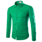 Herren elegante Langarmhemd R&B