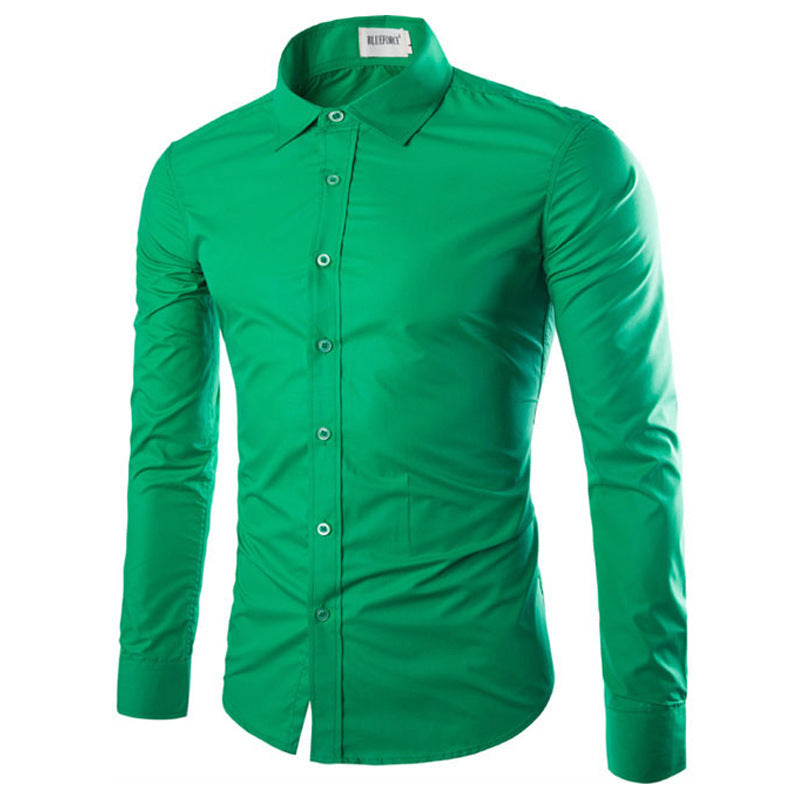 Herren elegante Langarmhemd R&B