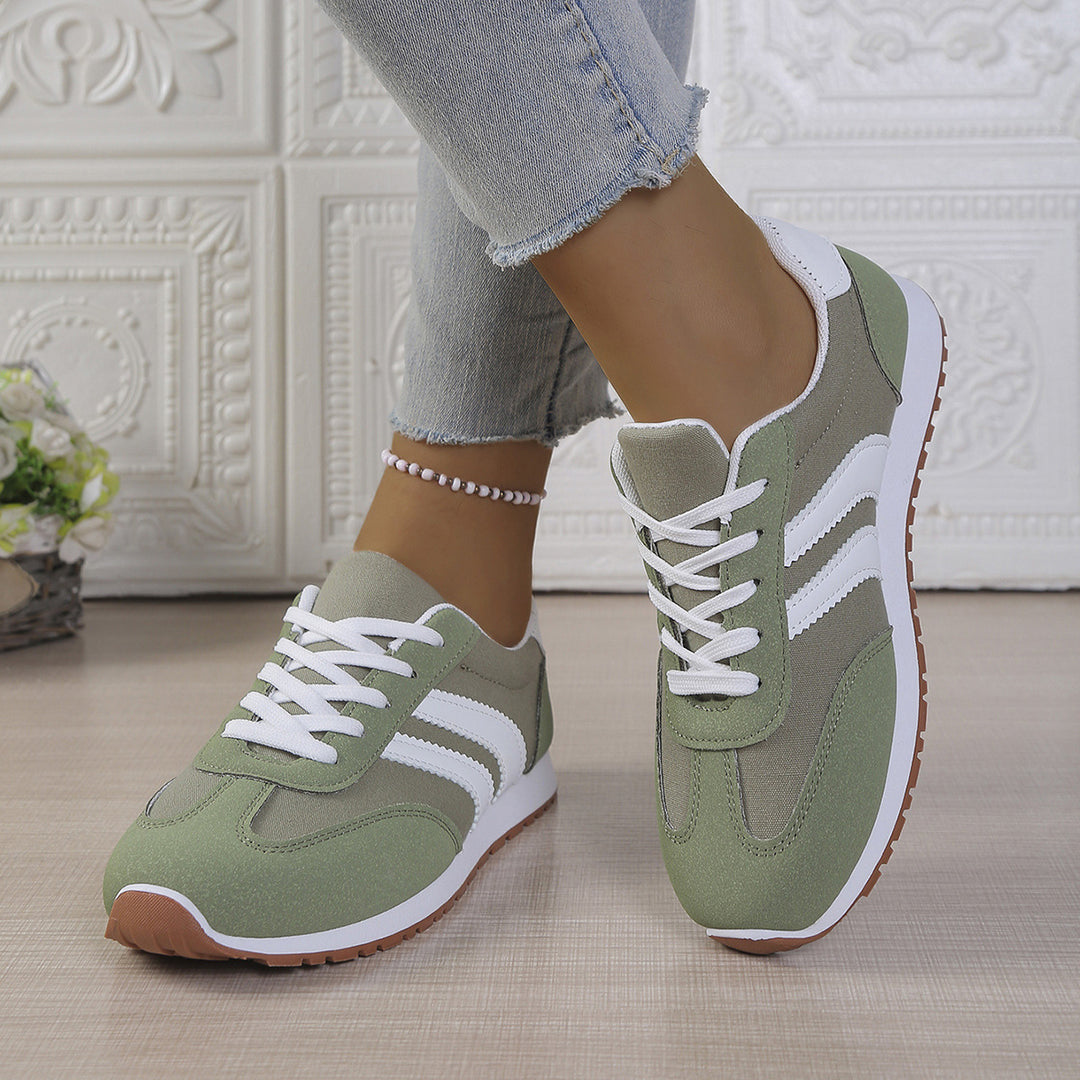 Damen Sportliche Freizeitsneaker mit praktischem Schnürverschluss R&B