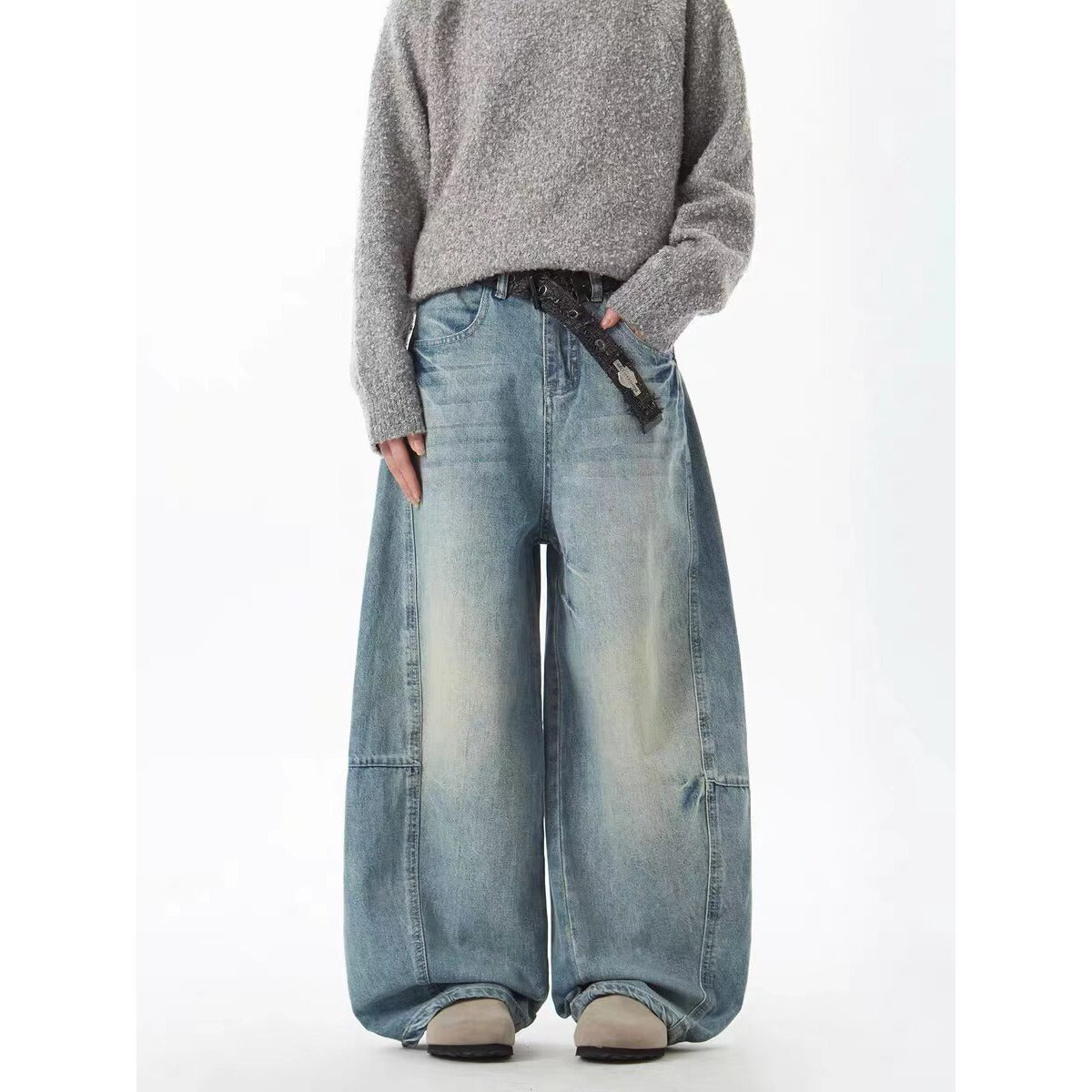 Damen Weit geschnittene Jeans im Urban-Style