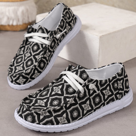 Damen Freizeit-Sneaker mit floralem Design und atmungsaktiver Oberfläche R&B