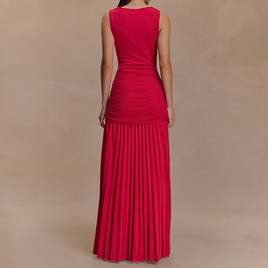 Damen Elegantes Maxikleid mit drapiertem Oberteil R&B