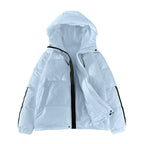 Damen urbane Pufferjacke mit Kapuze und elastischen Bündchen