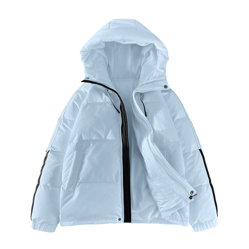 Damen urbane Pufferjacke mit Kapuze und elastischen Bündchen