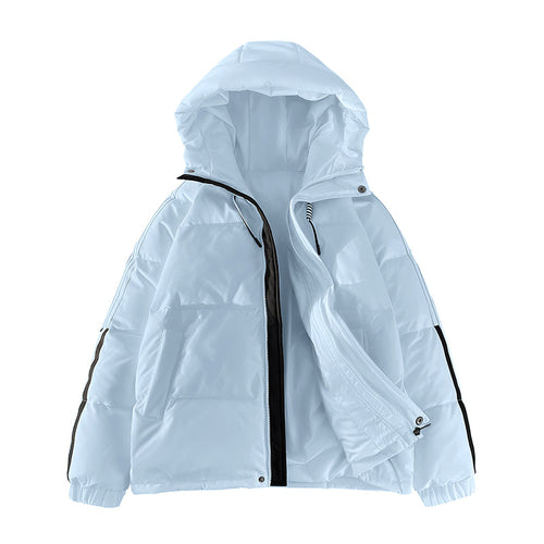 Damen urbane Pufferjacke mit Kapuze und elastischen Bündchen R&B