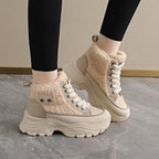 Damen warme High-Top Sneakers mit Teddyfutter R&B