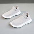 Damen atmungsaktive Slip-On Sneakers mit flexiblem Strick-Obermaterial R&B
