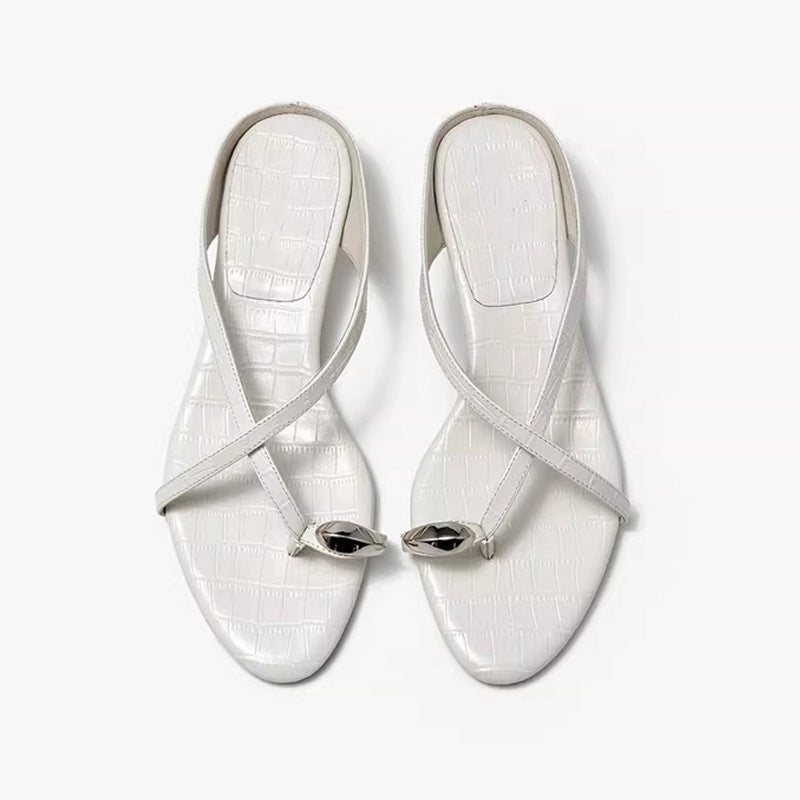 Damen Exklusive und modische Sandalen mit verziertem Riemen R&B