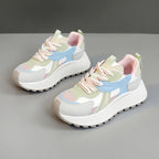 Damen Sportliche Plateau-Sneaker mit trendiger FarbgR&Bung und dämpfender Sohle R&B