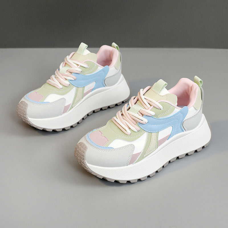 Damen Sportliche Plateau-Sneaker mit trendiger FarbgR&Bung und dämpfender Sohle R&B