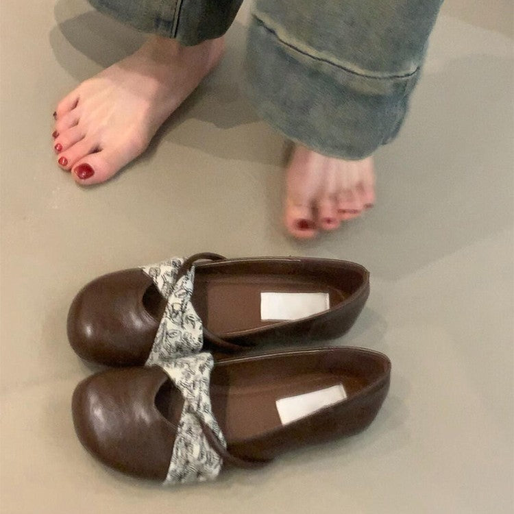 Damen Ballerinas mit floralem Riemendesign und komfortablem Fußbett R&B
