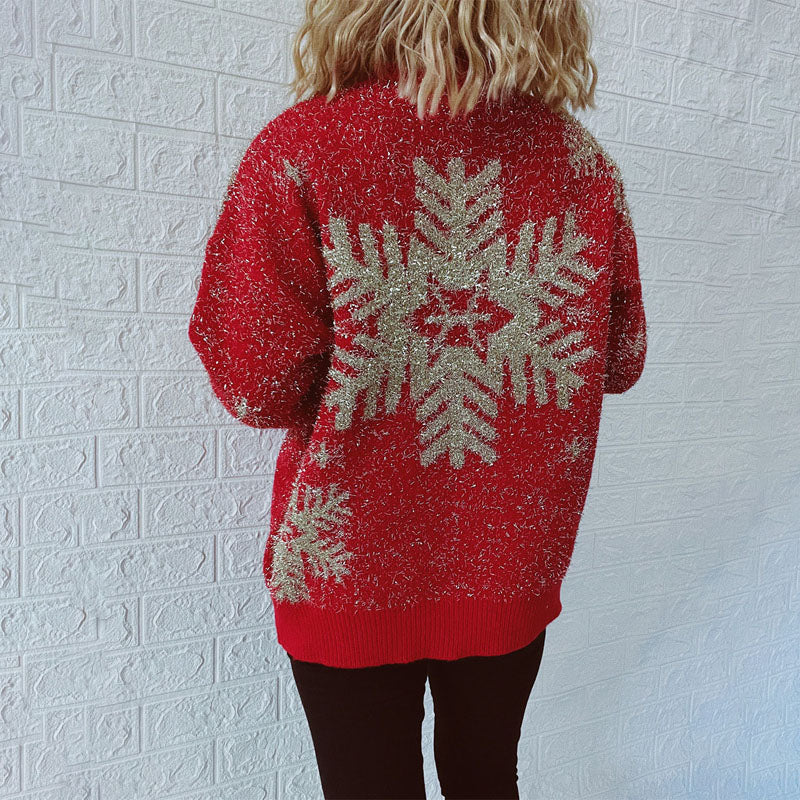 R&B | Weihnachtlicher Strickpullover Mit Festlichem Motiv