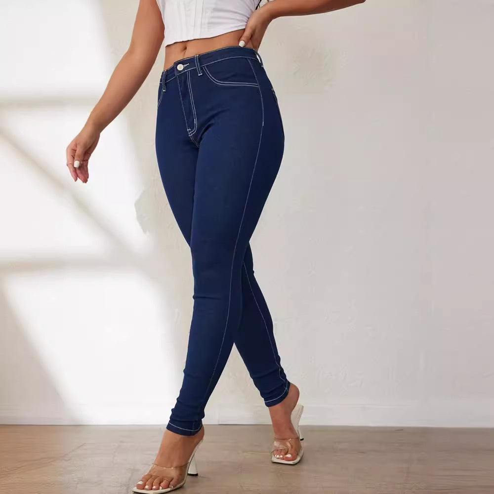 Damen Slim Fit Jeans mit hohem Bund und Elastananteil R&B