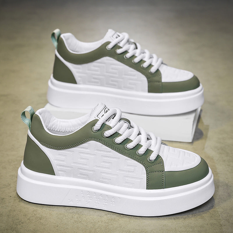 Damen Trendige Plattform Sneakers mit minimalistischer Oberflächenstruktur