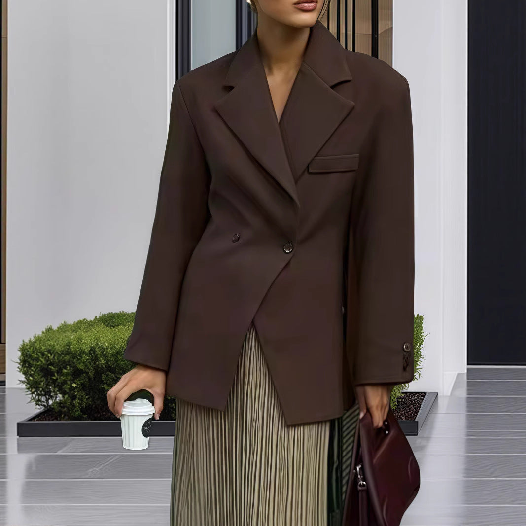 Damen Stilvolle und elegante Doppelreiher-Jacke R&B