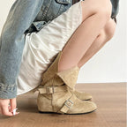 Damen Stiefeletten mit flexiblem Knöchelrisiko und stylischem Schnallenverschluss R&B