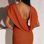 Damen Etuikleid mit eleganter Drapierung