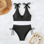 Damen Hochtaillierter Bikini mit verstellbaren Trägern