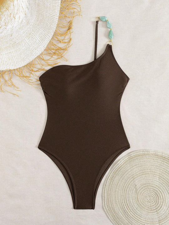 Damen Eleganter Schwimmanzug mit schmalen Trägern und figurschmeichelndem Schnitt R&B