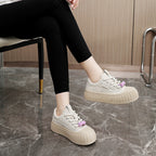 Damen Plateau-Sneaker mit trendiger Gummisohle und bequemer Dämpfung R&B
