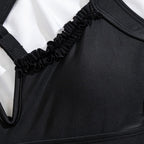 Damen Eleganter Einteiler mit Rüschen und tiefem V-Ausschnitt R&B