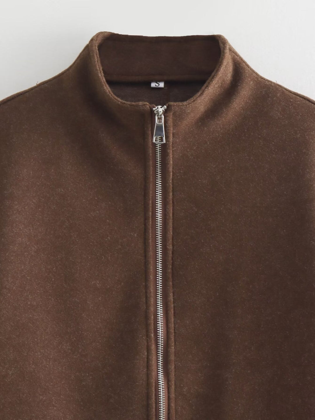 Damen zeitgenössische Übergangsjacke mit hochwertigem Stehkragen und durchgehendem Reißverschluss R&B