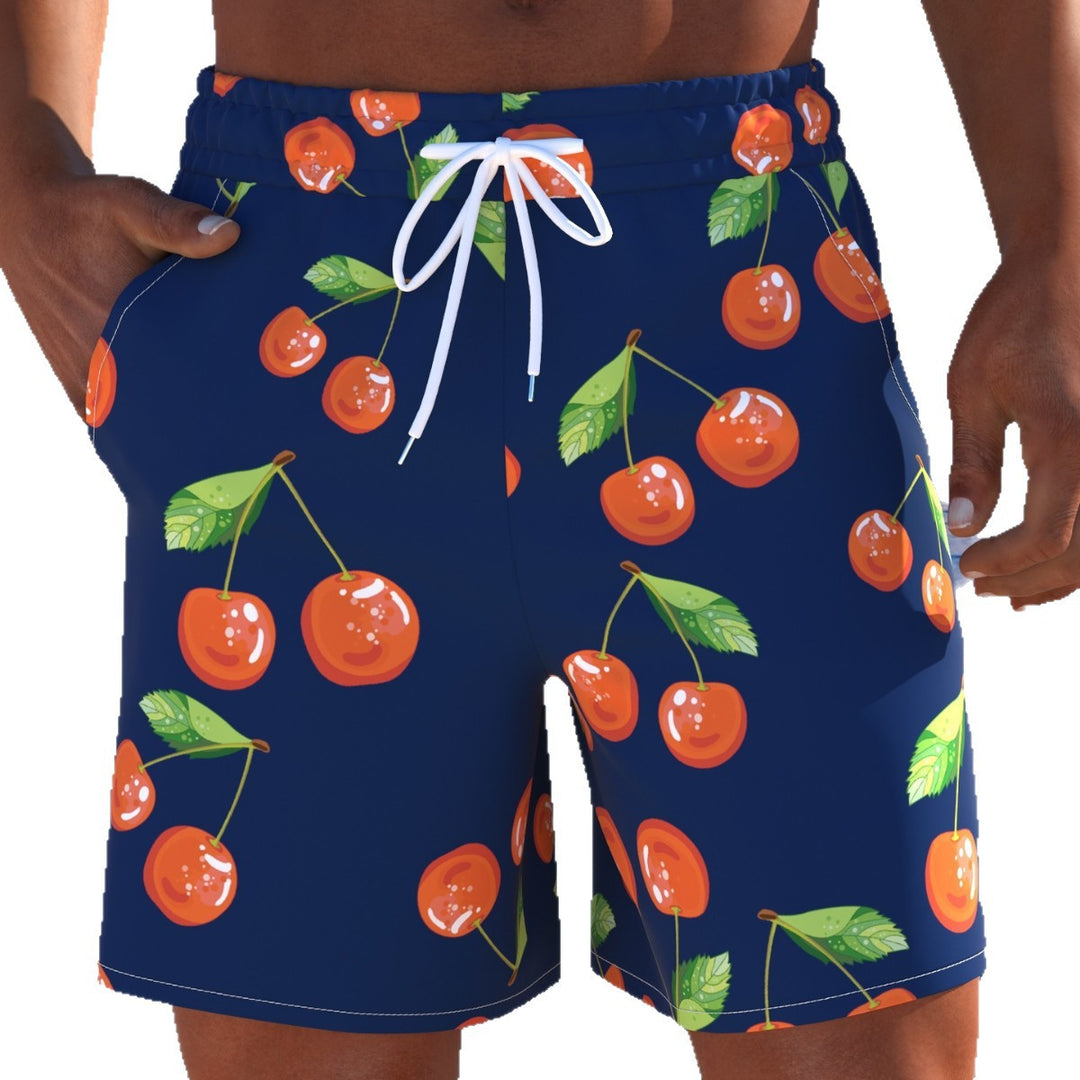 Herren Schwimmmode mit frischem Kirschdesign und bequemer Passform R&B