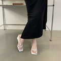 Damen elegante Wedgesandalen mit gekreuzten Riemen R&B