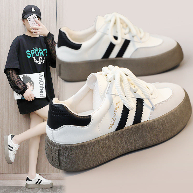 Damen modische Sneaker mit plattenförmigem Schnitt und auffälligen Schnürsenkeln R&B