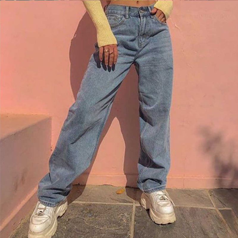 Damen Weitgeschnittene Jeanshose R&B
