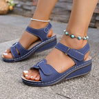 Damen Komfortable und elegante Keil-Sandalen R&B