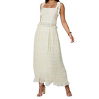 Damen Maxikleid mit Rüschendetails und verstellbaren Trägern R&B