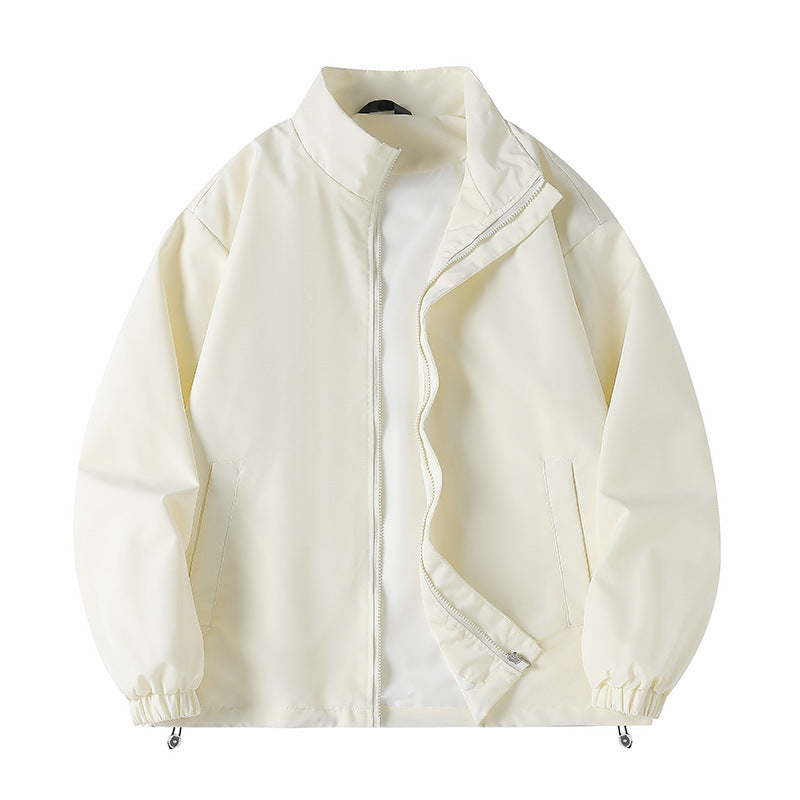 Herren lässige Windjacke mit hochabschließendem Kragen und praktischen Taschen R&B