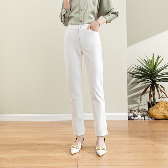 Damen Chino Stoffhose mit Hochbund