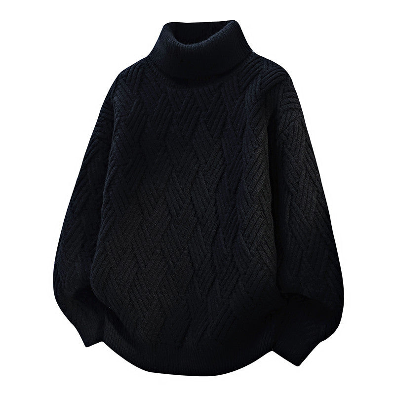 Damen Oversized Rollkragenpullover mit strukturiertem Zopfmuster R&B