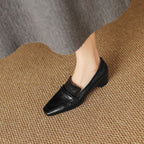 Damen elegante Mokassins mit modischem Riemen R&B