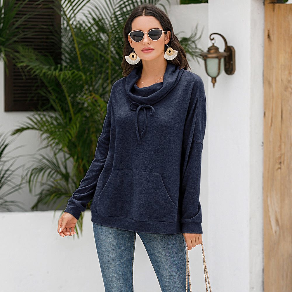 Damen Kapuzenpullover mit asymmetrischem Schnitt und praktischen Taschen R&B