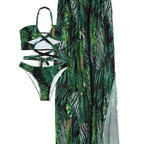 Damen Zweiteiliges Strandoutfit mit floralem Design und raffinierten Cut-Outs R&B