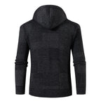 Herren lässiger Strickjacke mit modernem Strukturdesign und Kapuze