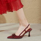 Damen Slingback-Pumps mit eleganter Schnallenapplikation