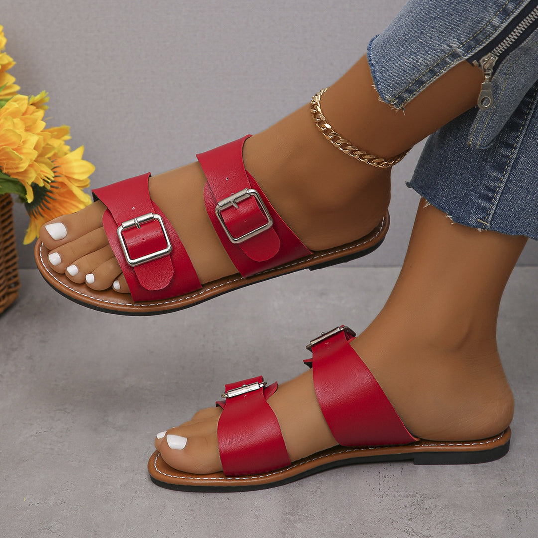 Damen Komfortable Riemensandalen mit stylishen Schnallen R&B