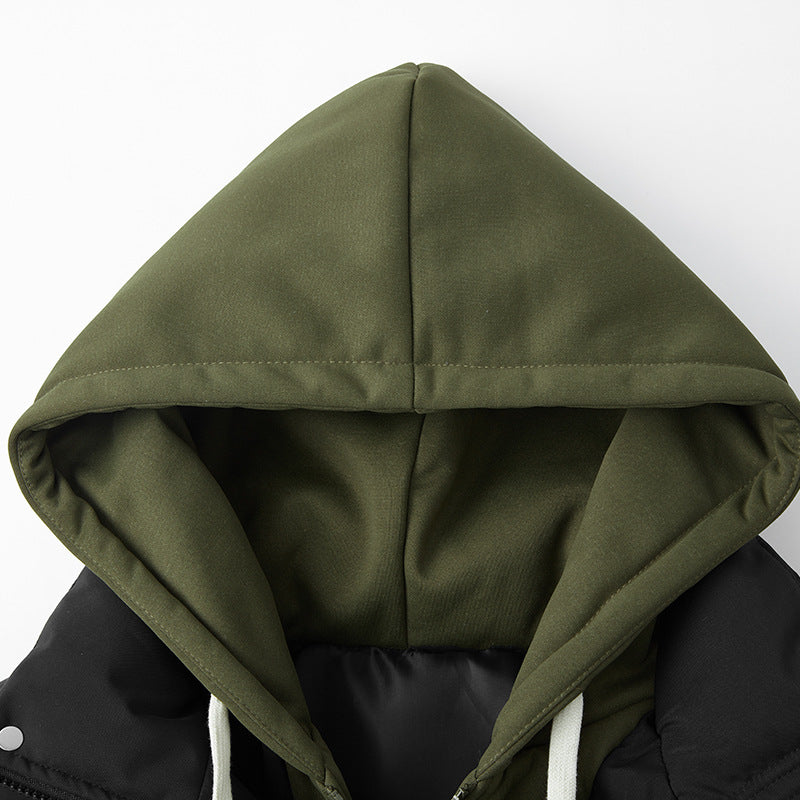 Damen modische Daunenjacke mit abnehmbarer Kapuze