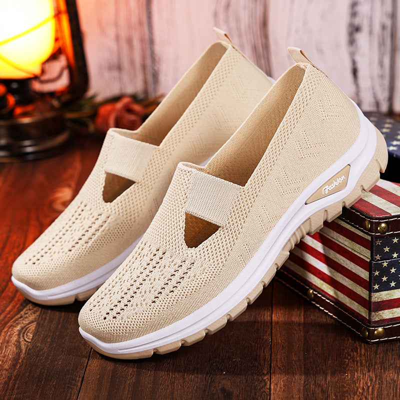 Damen Atmungsaktive Slip-On Freizeitschuhe